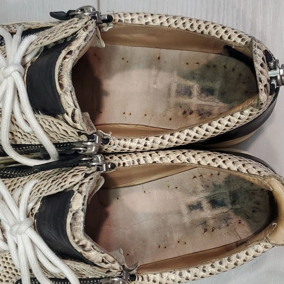 Giuseppe zanotti Mens Snakeskin Zipper Leather sneakers size 40 /6 - Picture 13 of 16
